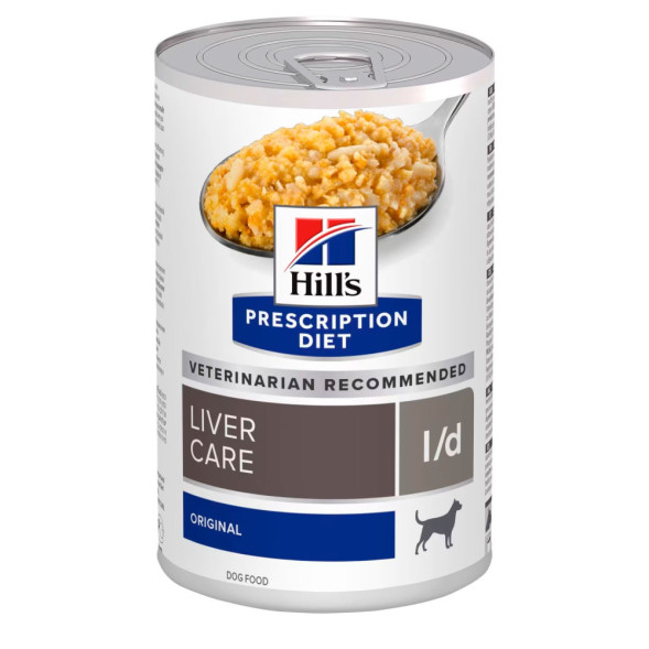 Hills Prescription Diet l/d влажный диетический корм для взрослых собак при заболеваниях печени с курицей, в консервах - 370 г x 6 шт