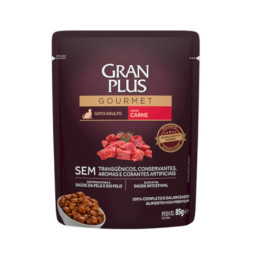 Granplus Gourmet Cat паучи для взрослых кошек с говядиной - 85 г x 18 шт