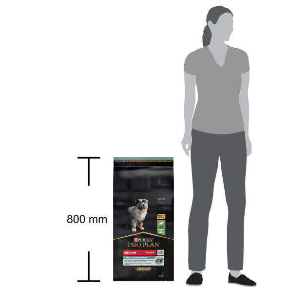 Pro Plan Puppy Medium Sensitive Digestion сухой корм для щенков средних пород с чувствительным пищеварением с ягненком и рисом - 12 кг