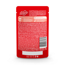 Дарлинг влажный корм для взрослых кошек с лососем в подливе, в паучах - 75 г х 26 шт