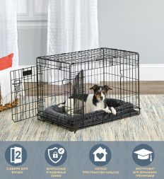 MidWest Contour клетка для собак 79х51х55 см, 2 двери