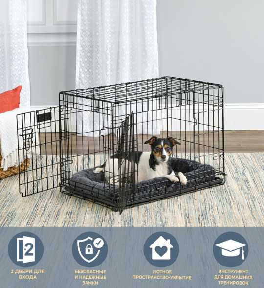 MidWest Contour клетка для собак 79х51х55 см, 2 двери