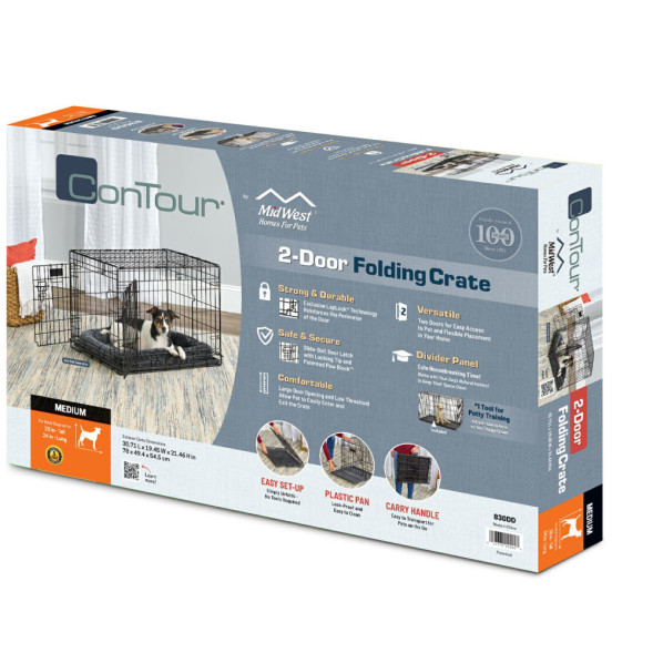MidWest Contour клетка для собак 79х51х55 см, 2 двери