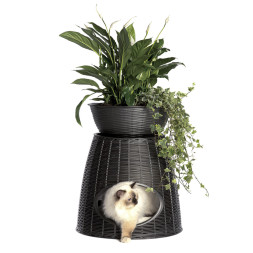 BAMA PET PASHA домик для кошек, 52х60х46/55 см, с подушечками, коричневый