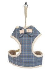 Camon шлейка для собак с поводком Scottish blue голубая, размер S