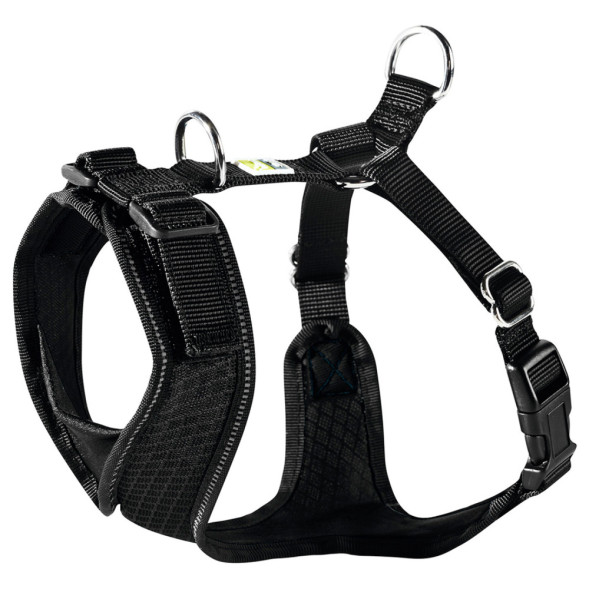 Hunter шлейка для собак Manoa XS (35-41 см) нейлон/сетчатый текстиль черная