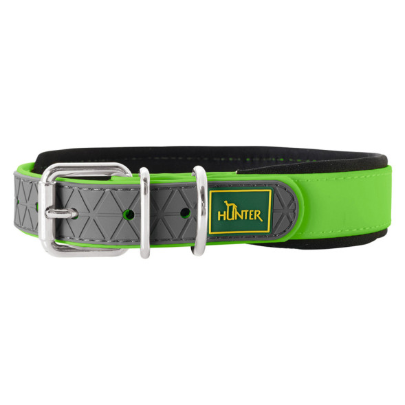 Hunter Convenience Comfort 45 oшейник для собак, S-M (32-40 см)/2 см, биотановый, мягкая горловина, яблочный зеленый
