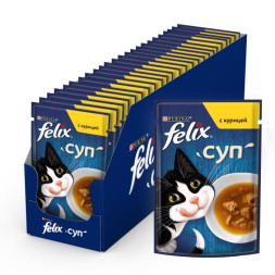 Влажный корм для кошек Felix Суп с курицей 48 г х 36 шт.
