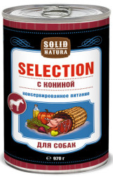 Solid Natura Selection Конина влажный корм для собак жестяная банка 0,97 кг (6 шт в уп)