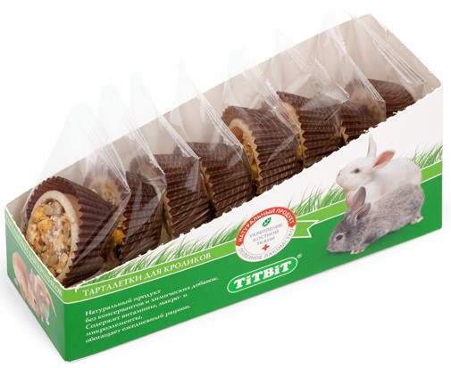 Titbit лакомство для кроликов тарталетки с яблоком и манго - 8 шт