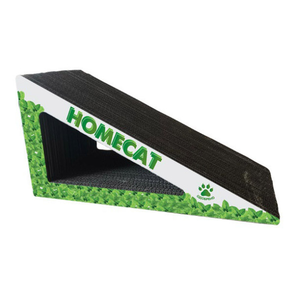 HOMECAT когтеточка треугольник большой из гофрокартона с кошачей мятой, 53х24х24 см