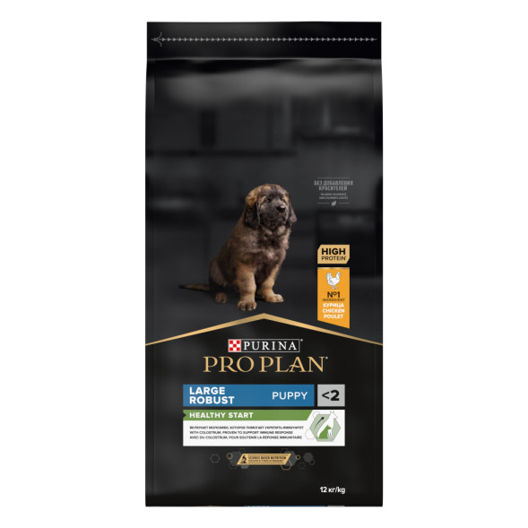 Pro Plan Puppy Large Robust сухой корм для щенков крупных пород с мощным телосложением с курицей и рисом - 12 кг