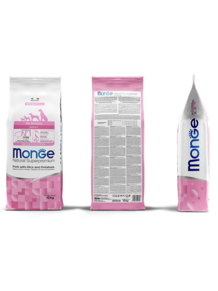 Monge Dog Speciality сухой корм для взрослых собак всех пород свинина с рисом и картофелем 12 кг