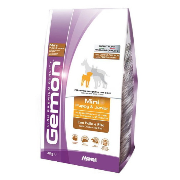 Gemon Puppy &amp;amp; Junior Mini сухой корм для щенков мелких пород с курицей и рисом 3 кг