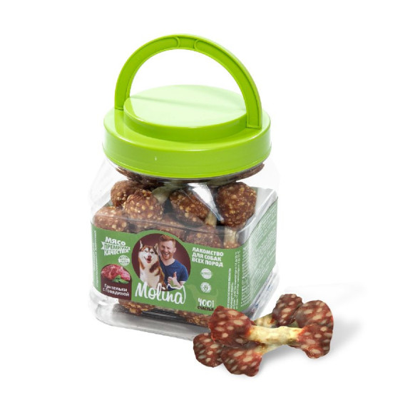 Molina лакомство для собак Гантельки с говядиной - 400 г