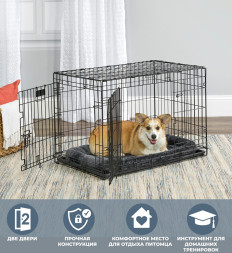 MidWest Contour клетка для собак 93х60х62 см, 2 двери