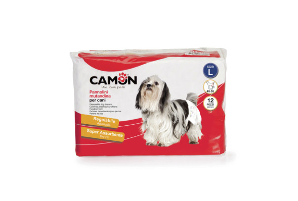 Camon подгузники для собак и кошек, размер  L (45-55 см), 12 шт