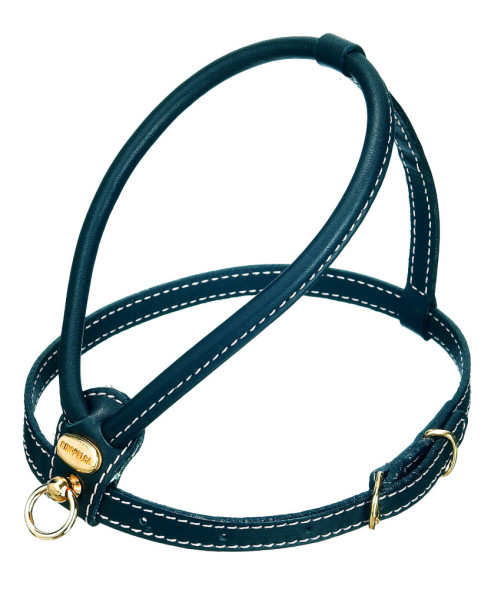 Camon шлейка для собак кожаная черная, размер M