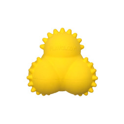 Playology SQUEAKY BOUNCE BALL дентальный хрустящий жевательный тройной мяч для щенков с ароматом курицы, желтый
