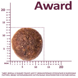 AWARD сухой корм для взрослых собак средних пород, с индейкой, курицей, морковью и черной смородиной - 12 кг