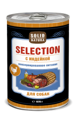 Solid Natura Selection Индейка влажный корм для собак жестяная банка 0,97 кг (6 шт в уп)