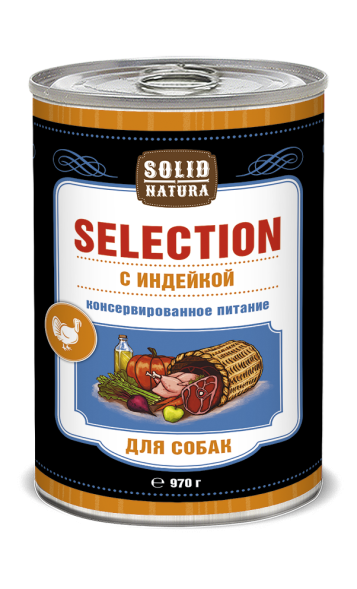 Solid Natura Selection Индейка влажный корм для собак жестяная банка 0,97 кг (6 шт в уп)