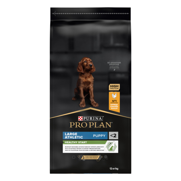 Pro Plan Puppy Large Athletic сухой корм для щенков крупных пород с атлетическим телосложением с курицей и рисом - 12 кг