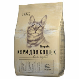 Mypets сухой корм для взрослых кошек с индейкой - 1,5 кг
