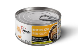 1st Choice Mature or Less Active влажный корм для пожилых кошек с курицей и яблоками в масле тунца в консервах - 85 г х 24 шт