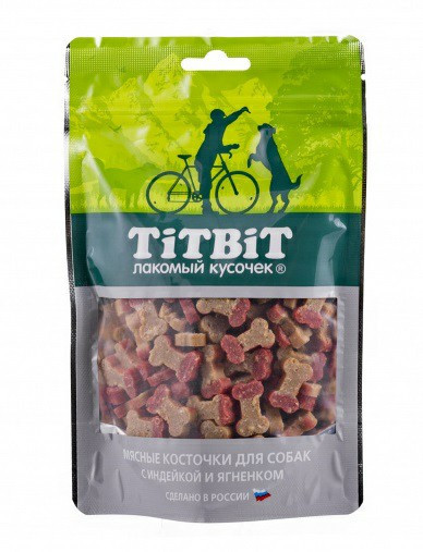 TiTBiT косточки мясные для собак с индейкой и ягненком - 145 г
