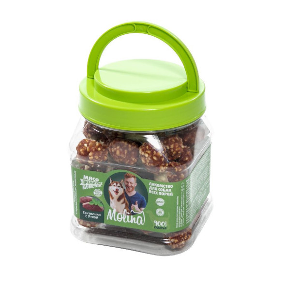 Molina лакомство для собак Гантельки с уткой - 400 г