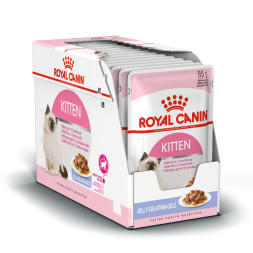 Royal Canin Kitten влажный корм котят до 12 месяцев кусочки в желе, в паучах - 85 г х 28 шт