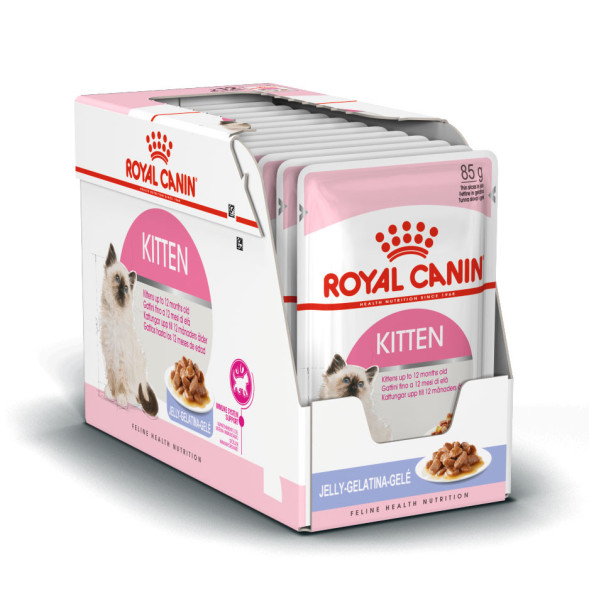 Royal Canin Kitten влажный корм котят до 12 месяцев кусочки в желе, в паучах - 85 г х 28 шт