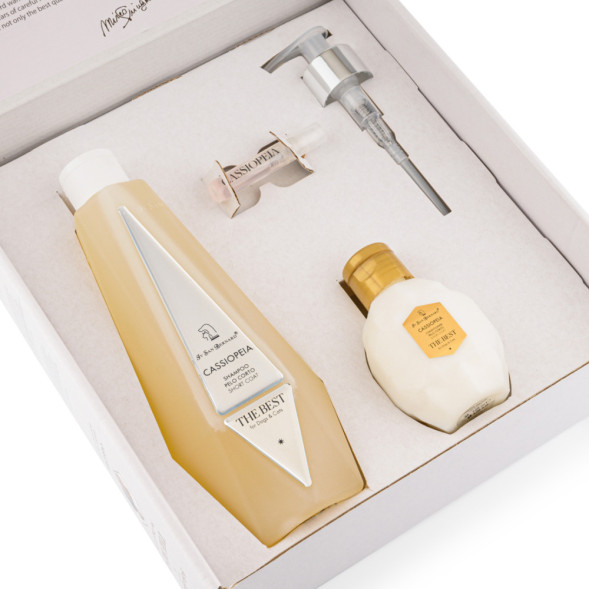 Iv San Bernard ISB The Best Line набор Cassiopeia шампунь для короткой шерсти 550 мл, кондиционер 120 мл + парфюм 2 мл в подарок