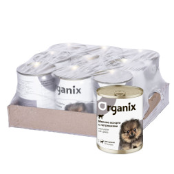 Organix консервы для щенков с мясным ассорти и потрошками - 400 г x 9 шт