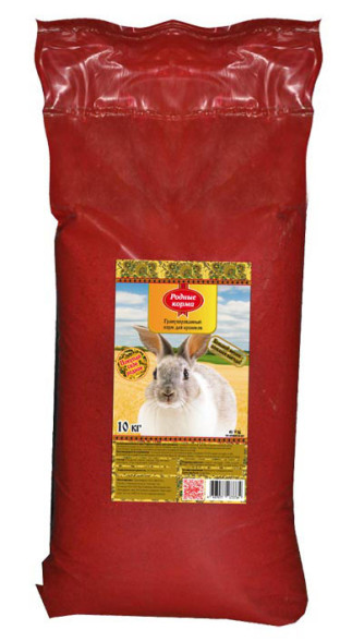 Родные Корма корм гранулированный для кроликов - 10 кг