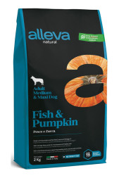 Alleva Natural Adult Fish &amp;amp; Pumpkin Medium/Maxi сухой корм для взрослых собак средних и крупных пород с рыбой и тыквой 2 кг