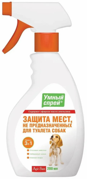 Apicenna Умный Спрей Защита мест, не предназначенных для туалета собак - 200 мл