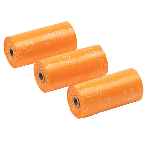 United Pets Refill пакеты для набора BON TON, 3 рулона по 10 пакетов, оранжевые