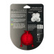 Playology SQUEAKY BOUNCE BALL дентальный хрустящий жевательный тройной мяч для щенков с ароматом говядины, красный