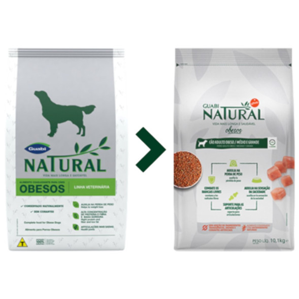 Guabi Natural Dog Obesity cухой корм для взрослых собак средних пород с избыточным весом, с цыпленком и коричневым рисом - 2,5 кг