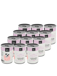 Dog`s Menu влажный корм для взрослых собак с кроликом кусочки в соусе в консервах - 340 г х 12 шт