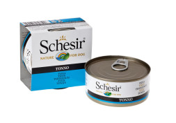 Schesir Dog Adult влажный корм для взрослых собак с тунцом в консервах - 150 г х 10 шт