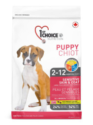 1st Choice Puppy Sensitive Skin &amp;amp; Coat сухой корм для щенков с чувствительной кожей и для шерсти с ягненком, рыбой и рисом - 14 кг