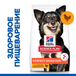 Hills Science Plan Perfect Digestion сухой корм для взрослых собак мелких и миниатюрных пород, для идеального пищеварения - 1,5 кг