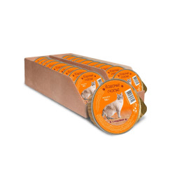 Кошачье счастье влажный корм для кошек с индейкой, в ламистерах - 100 г х 20 шт