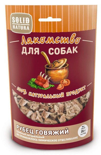 Solid Natura Рубец говяжий лакомство для собак 0,035 кг