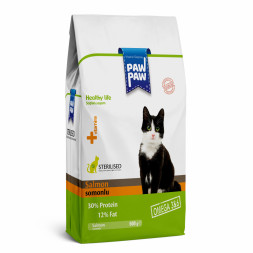 Pawpaw Sterilised Cat Food with Salmon сухой корм для стерилизованных кошек с лососем - 500 г