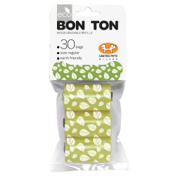 United Pets Refill пакеты для набора BON TON, 3 рулона по 10 пакетов, зеленые