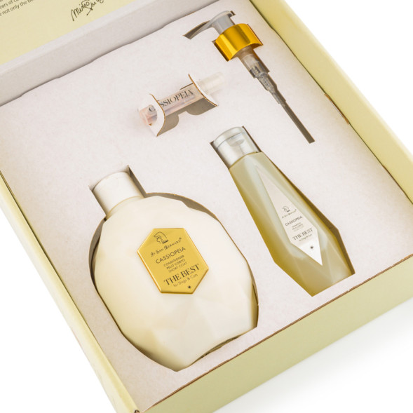 Iv San Bernard ISB The Best Line набор Cassiopeia кондиционер для короткой шерсти 500 мл, шампунь 120 мл + парфюм 2 мл в подарок